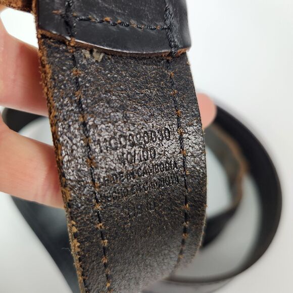Black Leather Dickies Belt Mens 40 Chore Wear Work Utility Tactical Barn Quality - Picture 5 of 10